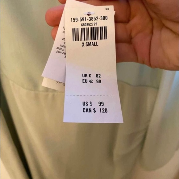 Abercrombie Chiffon Sleeve Slit Leg Midi Dress - Picture 5 of 5